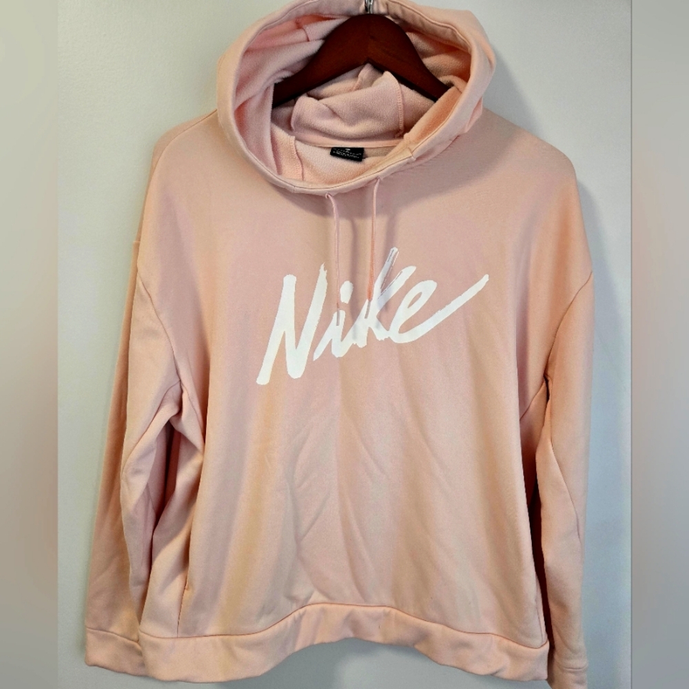 NIKE Dri Fit Light Pink Hoodie Women's Size M
